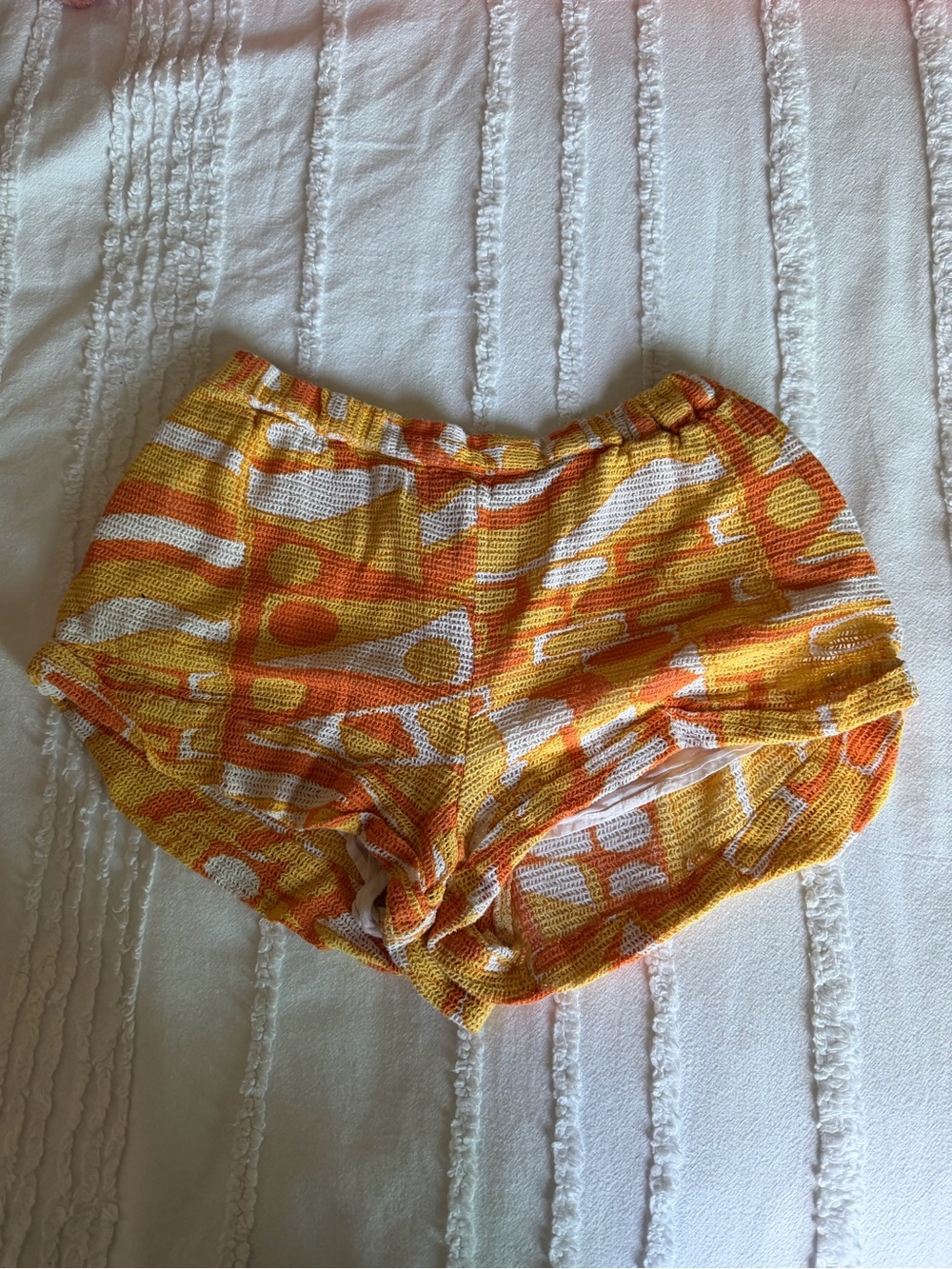 Urban Outfitters Orange & Yellow Knit Athletic Shorts